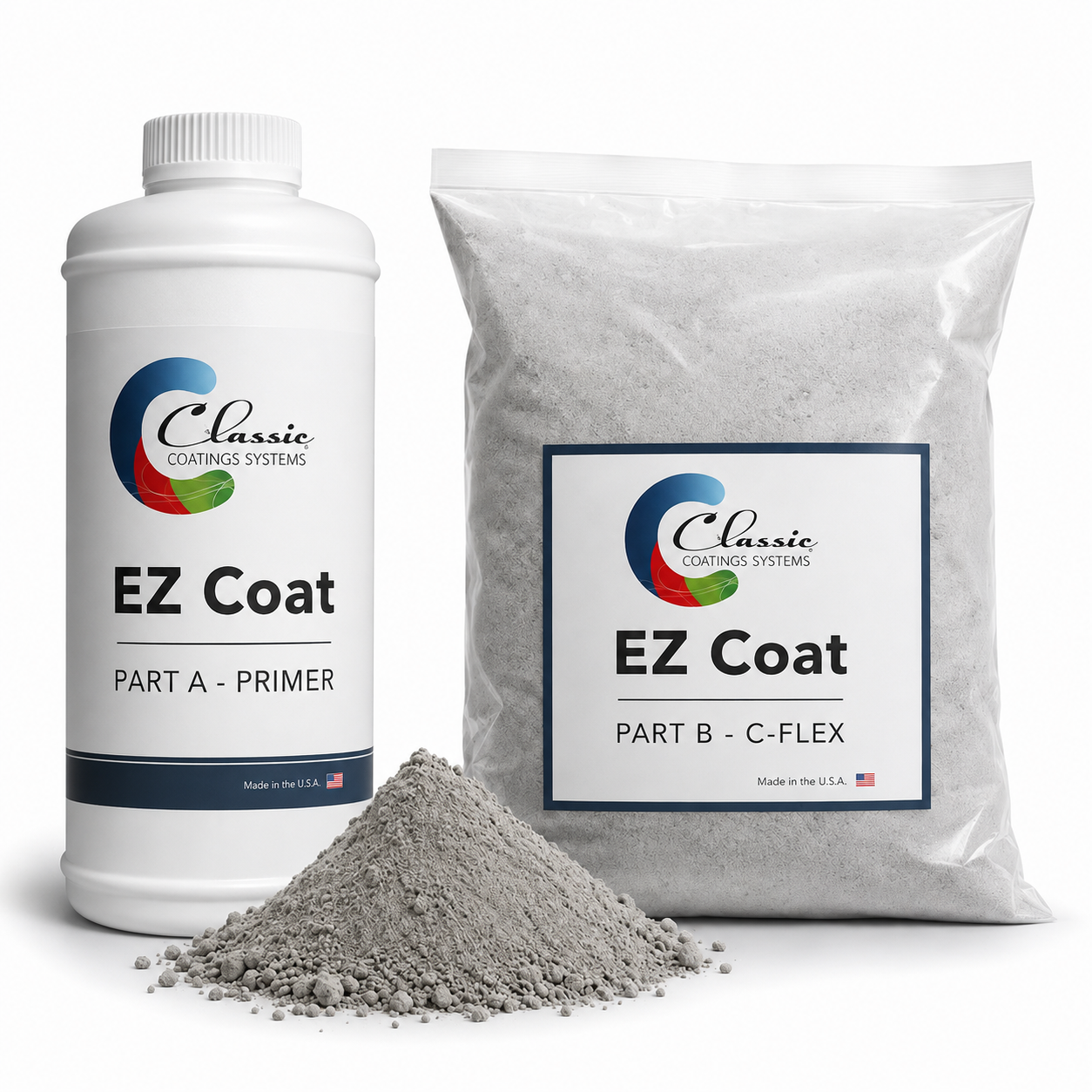 EZ Coat Part A primer and Part B C-Flex resurfacing kit