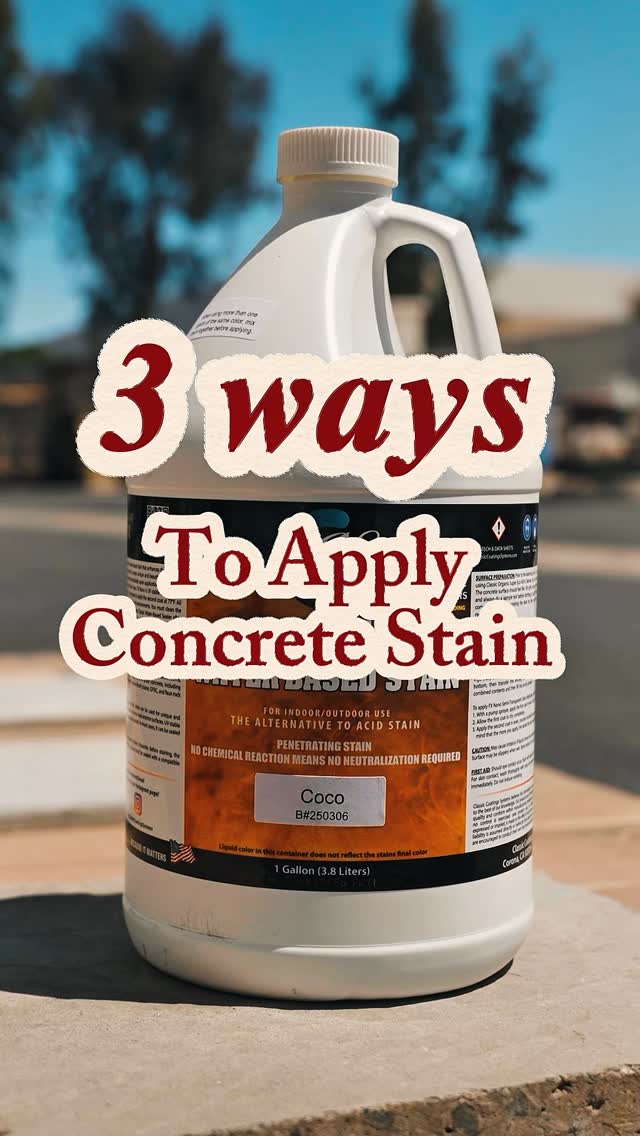 3 Ways to Apply Concrete Stain! Which application style is your favorite?