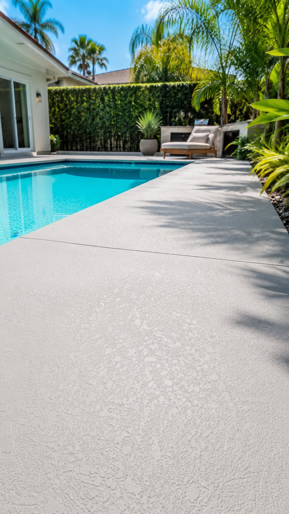 Bare feet. All summer long. Concrete pool decks can become unbearably hot in th...